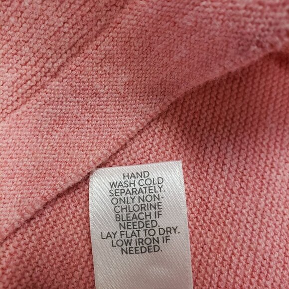 Pure Jill Silk Wool Blend Sweater Womens Medium Pink V Neck Pullover - Picture 8 of 8